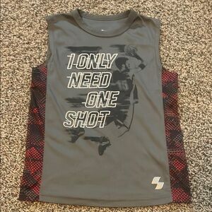 Place Sports  Gray and Red Graphic Tank Top & matching Shorts